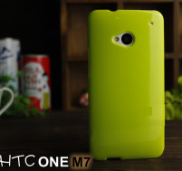 Силиконов гръб ТПУ гланц JELLY  CASE за HTC ONE M7 зелен